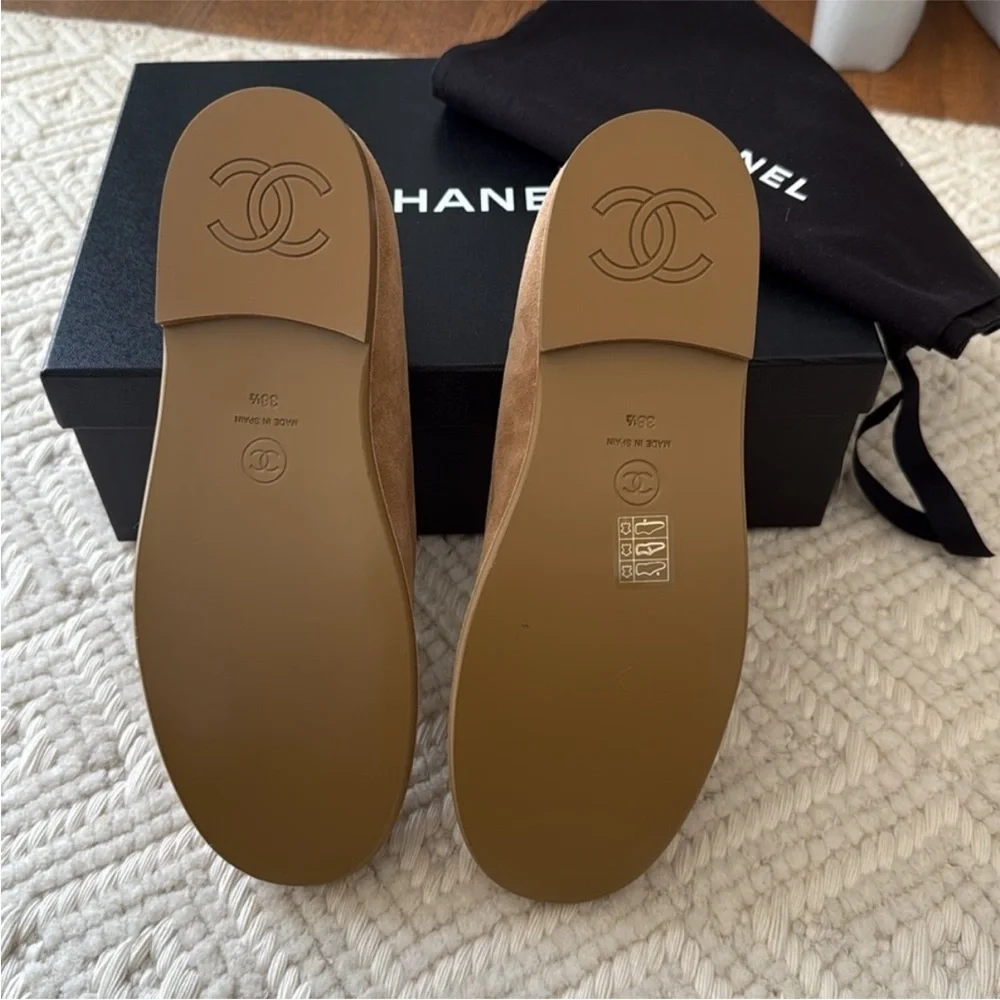 TRADE: Chanel Suede Shearling Loafers - Picture 3 of 5